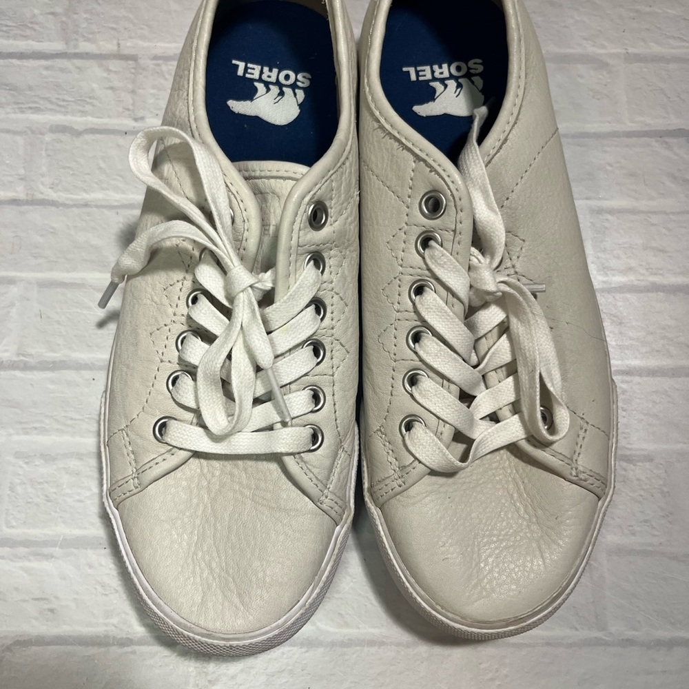 Sorel Men's White Leather Sneakers